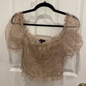 Cotton candy LA polka dot top